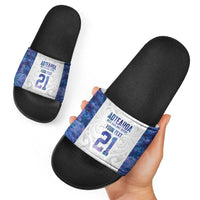 Custom New Zealand Aotearoa Slide Sandals Purple Maori Paua Shell Indigenous LT9 - Polynesian Pride