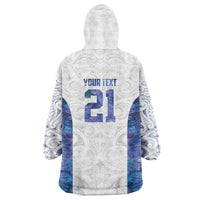 Custom New Zealand Aotearoa Wearable Blanket Hoodie Purple Maori Paua Shell Indigenous LT9 - Polynesian Pride