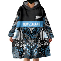 World Cricket Custom New Zealand Wearable Blanket Hoodie Kia kaha nga Potae Pango LT9 - Polynesian Pride