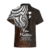 Your Matter Suicide Prevention Hawaiian Shirt Gold Polynesian Tribal LT9 - Polynesian Pride