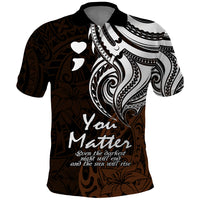 Your Matter Suicide Prevention Polo Shirt Gold Polynesian Tribal LT9 Gold - Polynesian Pride
