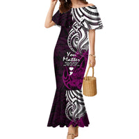 Your Matter Suicide Prevention Mermaid Dress Pink Polynesian Tribal LT9 Women Pink - Polynesian Pride