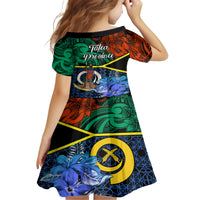 Tafea Day Family Matching Short Sleeve Bodycon Dress and Hawaiian Shirt Vanuatu Sand Drawing With Polynesian Pattern LT9 - Polynesian Pride