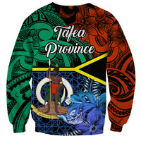 Tafea Day Sweatshirt Vanuatu Sand Drawing With Polynesian Pattern LT9 - Polynesian Pride