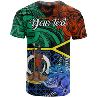 Personalised Tafea Day T Shirt Vanuatu Sand Drawing With Polynesian Pattern LT9 - Polynesian Pride