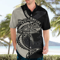 Personalised Polynesia Fishing Hawaiian Shirt With Maori Hei Matau Fish Hook Gold Art LT9 - Polynesian Pride