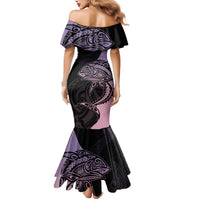 Personalised Polynesia Fishing Mermaid Dress With Maori Hei Matau Fish Hook Pastel Art LT9 - Polynesian Pride
