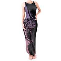 Personalised Polynesia Fishing Tank Maxi Dress With Maori Hei Matau Fish Hook Pastel Art LT9 Women Pastel - Polynesian Pride