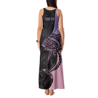 Personalised Polynesia Fishing Tank Maxi Dress With Maori Hei Matau Fish Hook Pastel Art LT9 - Polynesian Pride