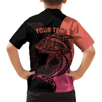 Personalised Polynesia Fishing Hawaiian Shirt With Maori Hei Matau Fish Hook Pink Art LT9 - Polynesian Pride