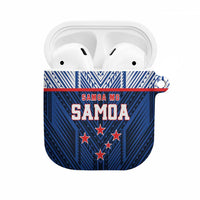 Rugby Toa Samoa AirPods Case Samoa mo Samoa Island Warrior Pride LT9 Blue - Polynesian Pride
