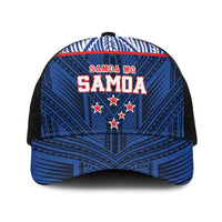 Toa Samoa Rugby Baseball Net Cap Samoa mo Samoa Island Warrior Pride LT9 One Size Black Blue - Polynesian Pride
