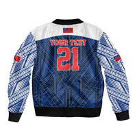 Custom Rugby Toa Samoa Bomber Jacket Samoa mo Samoa Island Warrior Pride - Polynesian Pride