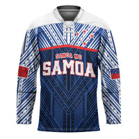 Custom Rugby Toa Samoa Hockey Jersey Samoa mo Samoa Island Warrior Pride LT9 Unisex Blue - Polynesian Pride
