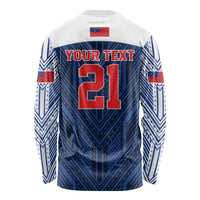 Custom Rugby Toa Samoa Long Sleeve Shirt Samoa mo Samoa Island Warrior Pride - Polynesian Pride