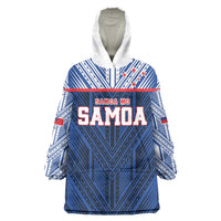 Custom Rugby Toa Samoa Wearable Blanket Hoodie Samoa mo Samoa Island Warrior Pride - Polynesian Pride