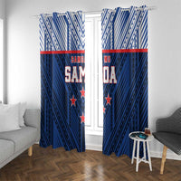Rugby Toa Samoa Window Curtain Samoa mo Samoa Island Warrior Pride - Polynesian Pride