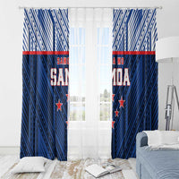Rugby Toa Samoa Window Curtain Samoa mo Samoa Island Warrior Pride - Polynesian Pride