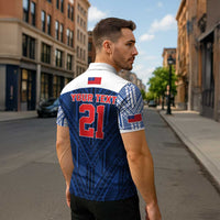 Custom Rugby Toa Samoa Zipper Polo Shirt Samoa mo Samoa Island Warrior Pride - Polynesian Pride