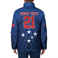 Custom Rugby Toa Samoa Padded Jacket Samoa mo Samoa Strength in Tatau - Polynesian Pride