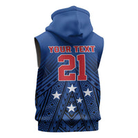 Custom Rugby Toa Samoa Sleeveless Zip Hoodie Samoa mo Samoa Strength in Tatau LT9 - Polynesian Pride