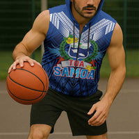 Custom Rugby Toa Samoa Sleeveless Zip Hoodie Samoa mo Samoa Strength in Tatau LT9 - Polynesian Pride