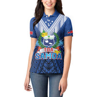 Custom Rugby Toa Samoa Women Polo Shirt Samoa mo Samoa Strength in Tatau - Polynesian Pride