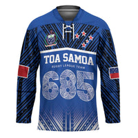 Toa Samoa 685 Hockey Jersey Uso Aso Uma For Life For Samoa LT9 Unisex Blue - Polynesian Pride