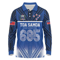 Toa Samoa 685 Long Sleeve Polo Shirt Uso Aso Uma For Life For Samoa - Polynesian Pride
