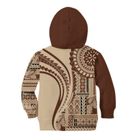 Samoa Siapo Arty Kid Hoodie Brown Style LT9 - Polynesian Pride