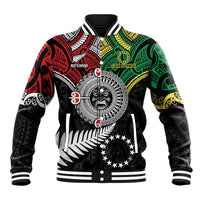 Aotearoa and Cook Islands Mo Te Tiriti Baseball Jacket New Zealand Honour The Treaty Ake!Ake!Ake! LT9 Unisex Green - Polynesian Pride