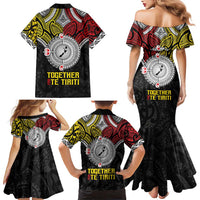 Aotearoa and Niue Mo Te Tiriti Family Matching Mermaid Dress and Hawaiian Shirt New Zealand Honour The Treaty Ake!Ake!Ake!