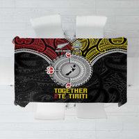 Aotearoa and Niue Mo Te Tiriti Tablecloth New Zealand Honour The Treaty Ake!Ake!Ake! LT9 Gold - Polynesian Pride