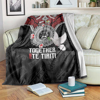 Aotearoa and Tonga Mo Te Tiriti Blanket New Zealand Honour The Treaty Ake!Ake!Ake! LT9 Red - Polynesian Pride