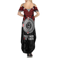 Aotearoa and Tonga Mo Te Tiriti Summer Maxi Dress New Zealand Honour The Treaty Ake!Ake!Ake! LT9 - Polynesian Pride