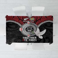Aotearoa and Tonga Mo Te Tiriti Tablecloth New Zealand Honour The Treaty Ake!Ake!Ake! LT9 Red - Polynesian Pride
