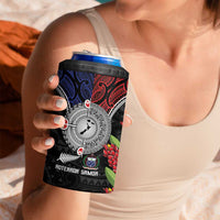 Aotearoa and Samoa Mo Te Tiriti 4 in 1 Can Cooler Tumbler Tangata Moana Stand with Tangata Whenua