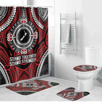 Aotearoa Proud To Be Maori Bathroom Set New Zealand Fight Together - Polynesian Pride