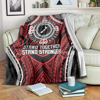 Aotearoa Proud To Be Maori Blanket New Zealand Fight Together LT9 Red - Polynesian Pride