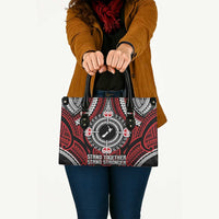 Aotearoa Proud To Be Maori Leather Bag New Zealand Fight Together - Polynesian Pride