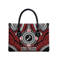 Aotearoa Proud To Be Maori Leather Bag New Zealand Fight Together - Polynesian Pride