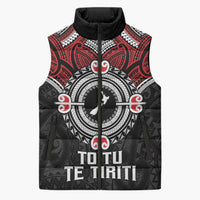 Aotearoa Proud To Be Maori Sleeveless Puffer Jacket New Zealand Fight Together - Polynesian Pride
