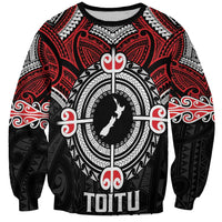 Aotearoa Proud To Be Maori Sweatshirt New Zealand Fight Together LT9 Unisex Red - Polynesian Pride