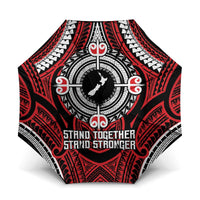 Aotearoa Proud To Be Maori Umbrella New Zealand Fight Together LT9 One Size Folded 11.42 inch Opened Diameter 37.4 inch Black - Polynesian Pride