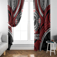 Aotearoa Proud To Be Maori Window Curtain New Zealand Fight Together LT9 - Polynesian Pride