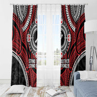Aotearoa Proud To Be Maori Window Curtain New Zealand Fight Together LT9 - Polynesian Pride