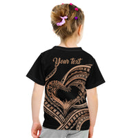 Personalised Valentines Day Romantic Lovers Kid T Shirt LT9 - Polynesian Pride