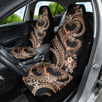 Polynesia Valentines Day Forever In My Heart Tattoo Car Seat Cover Gold Style LT9 - Polynesian Pride
