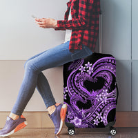Polynesia Valentines Day Forever In My Heart Tattoo Luggage Cover Purple Style LT9 - Polynesian Pride