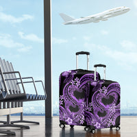 Polynesia Valentines Day Forever In My Heart Tattoo Luggage Cover Purple Style LT9 - Polynesian Pride
